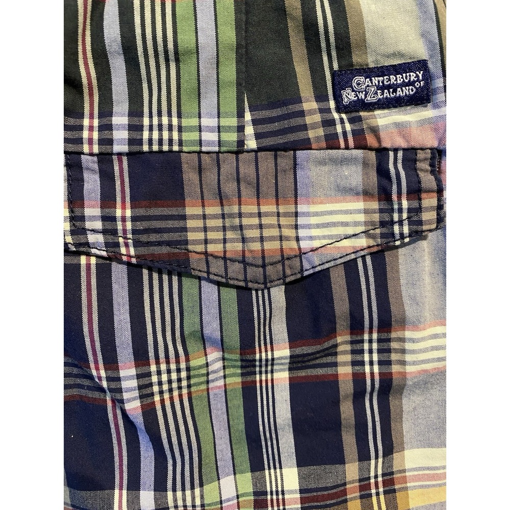 Canterbury Of New Zealand Rugby Chino Shorts Men 33 Multicolored‎ Plaid Outdoors - Picture 8 of 9